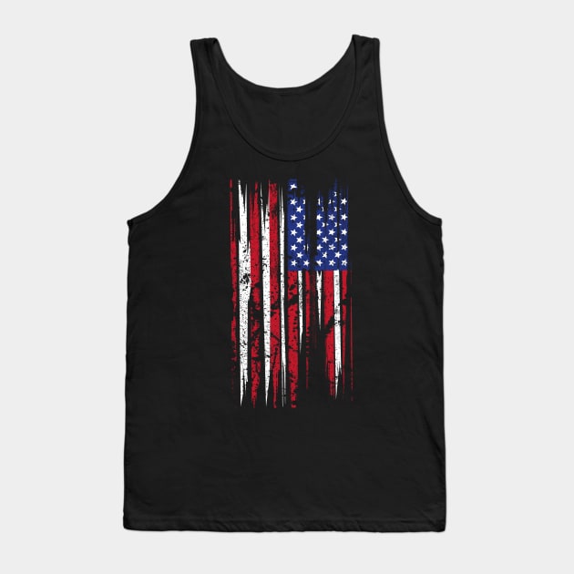 American Flag Distressed Tank Top by monolusi